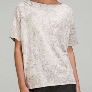 Lululemon Back in Action Tee Women’s 10 Short Sleeve Oversized Pima Cotton
